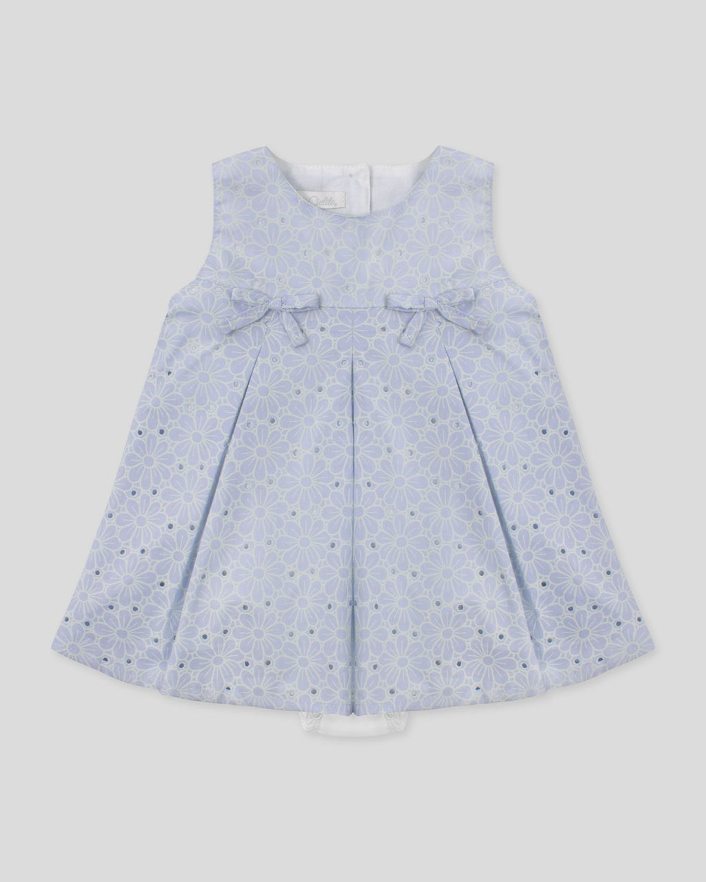 Baby Girl Blue Floral Bow Bodysuit