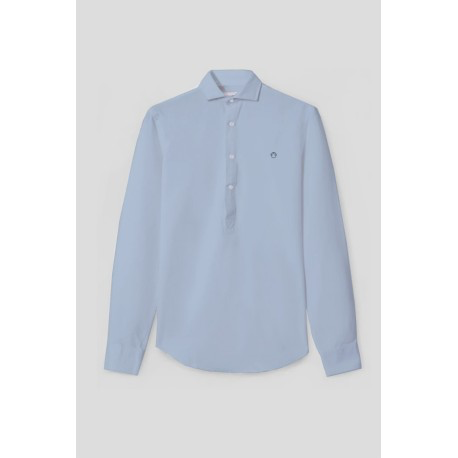 Plain long-sleeve polo shirt for boys