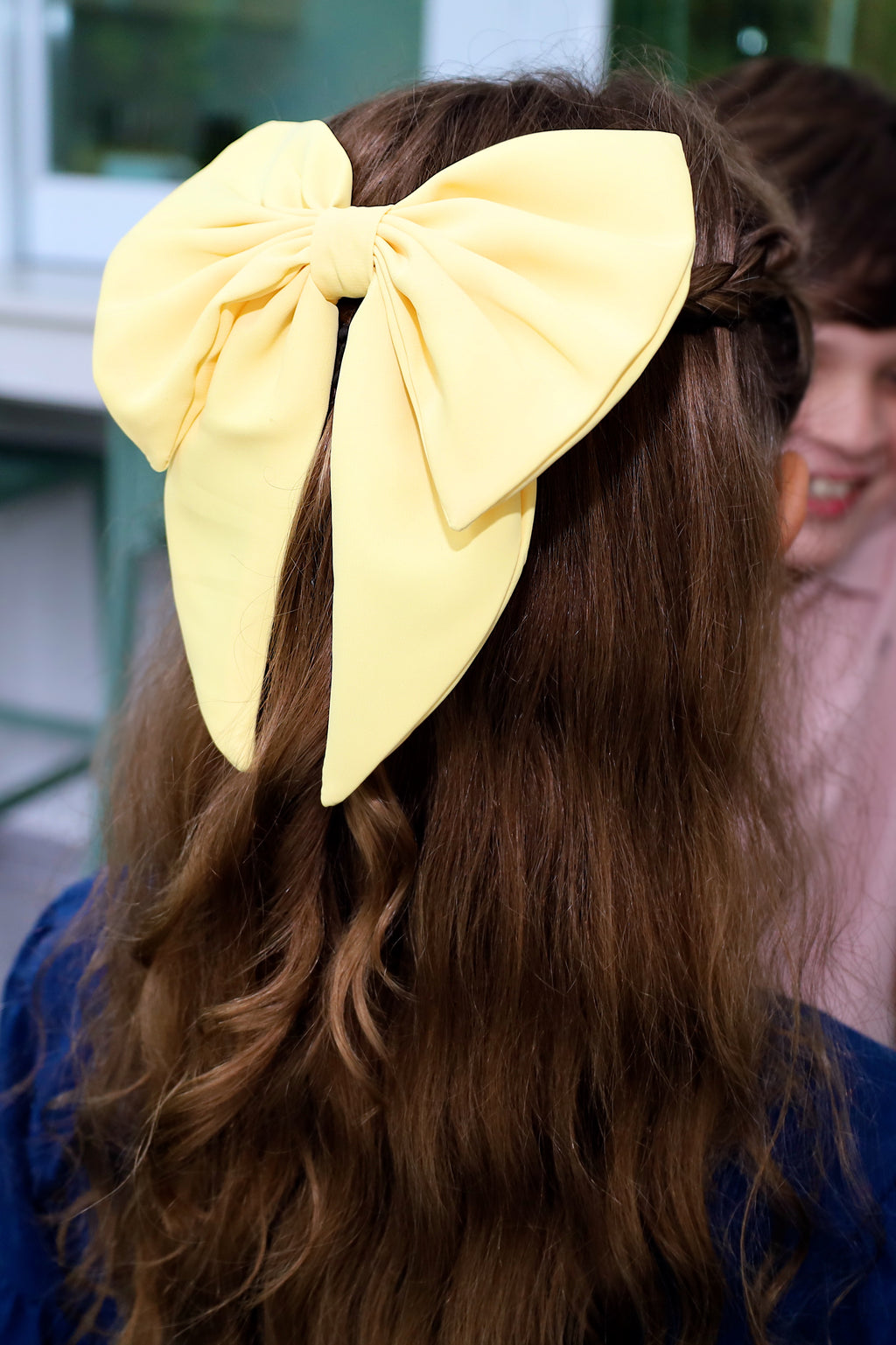 Yellow Bow Hair Clip for Girls
