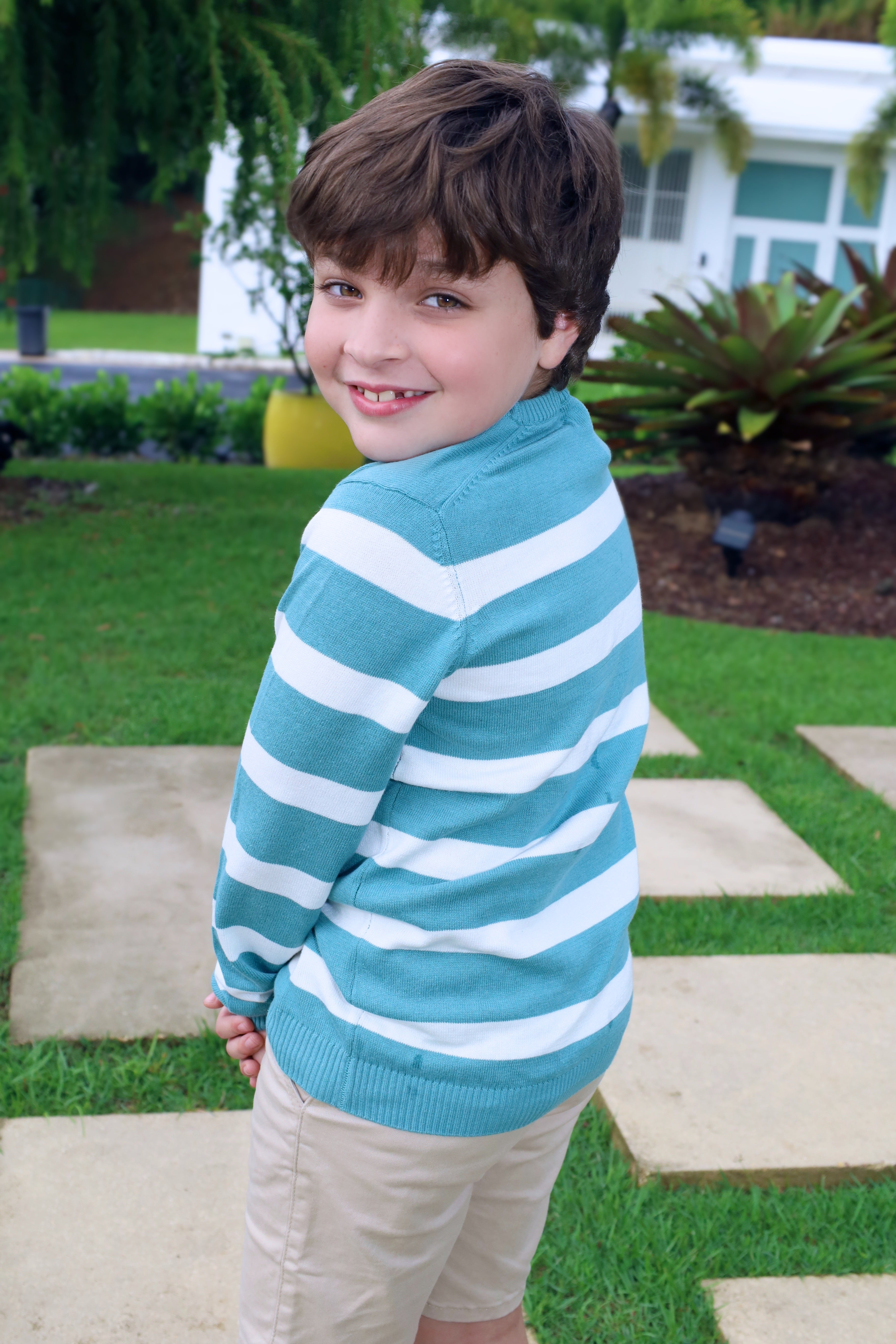 Striped round-neck sweater