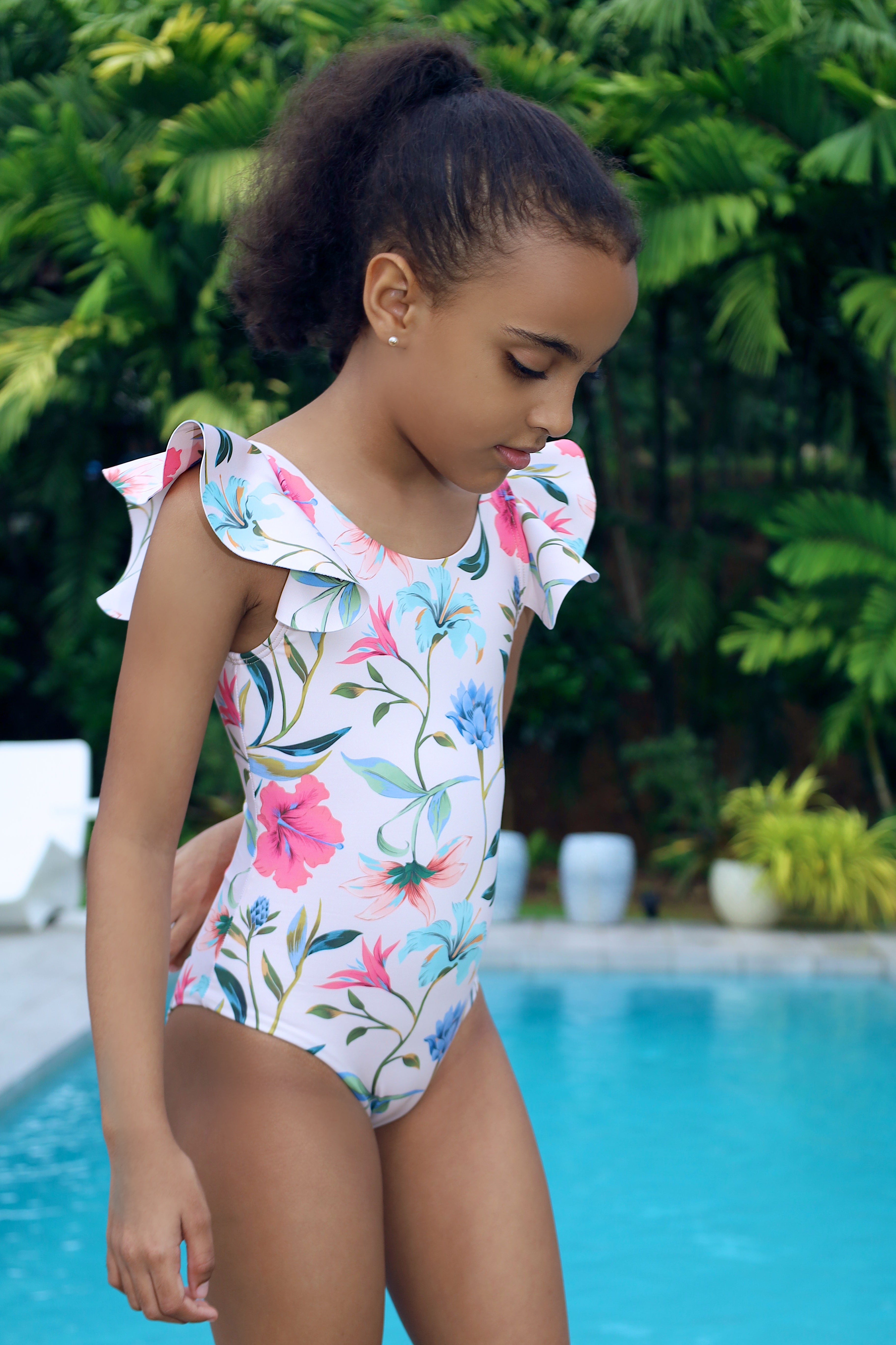 Girls Salome floral paradise one piece
